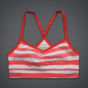 Gilly Hicks Yoga Racerback Bralette Pink White NWT Small